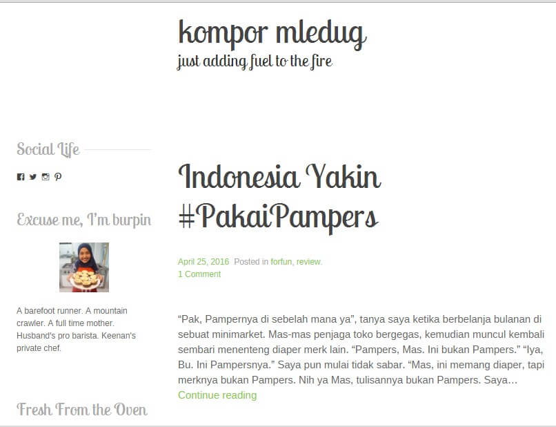 Blog-nya Mbak Rian, si Kompor Mledug >>>Superduperlebay.com