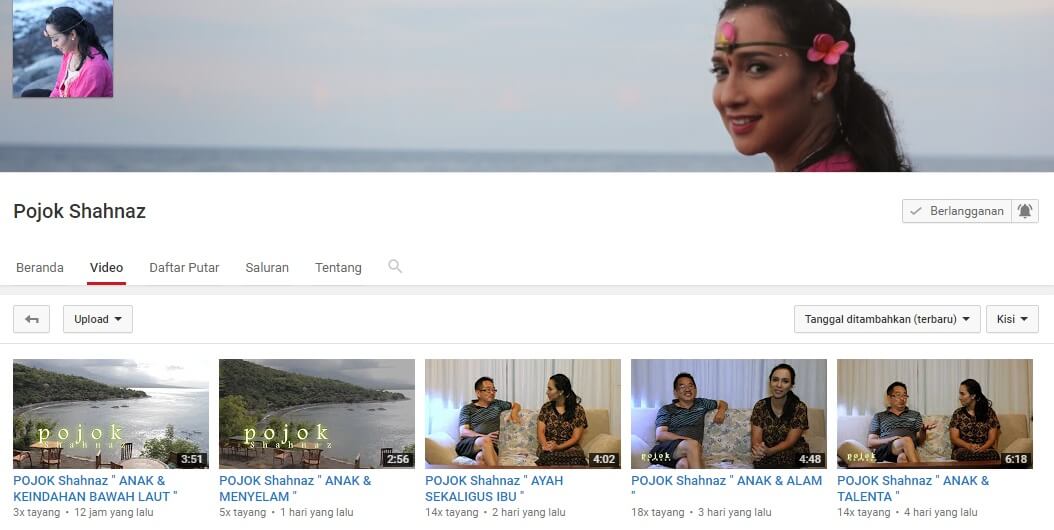 Channel Youtube Pojok Shahnaz